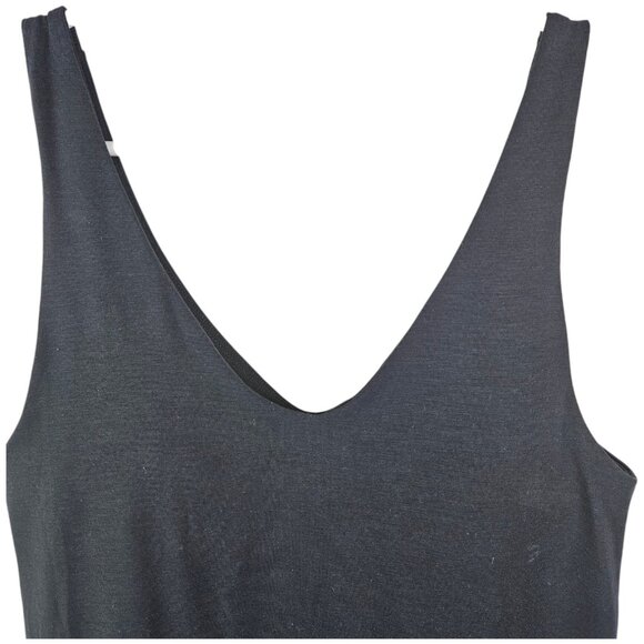 Athleta‎ Tank Top Built in Bra Black Workout Top V-Neck Shirt Women Size Small - Picture 2 of 9